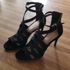 Black Ankle Straped Heels